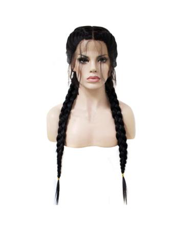 Chtom Fake black long straight hair hairdressing braids