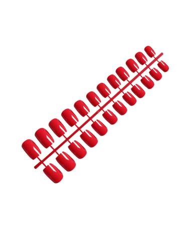 dijiusidy 24 Pieces Square-shaped Solid Colorful Coffin False Nails DIY Novel Elegant Personality Nail for Manicure Salons 11