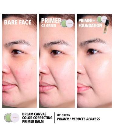 Dream Canvas Color Correcting Primer Balm (Green 002) - Perfect for Flawless Skin - Buy Online on GoSupps.com