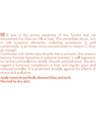 Pol ar - Northern Light Smoothing Cream with Siberian Olive - Moisturizing Face Care - Smoothes the Skin Protects Against Pollution - Made in France Cruelty Free Natural Care - 50 ml - Buy Online on GoSupps.com