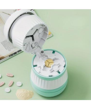 Pill Cutter - Pill Splitter with Stainless Steel Blade for Cutting Small Pills or Large Pills in one Third Suitable for Cuting Vitamins Tablets (1/3 Green)