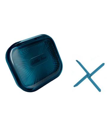 dijiusidy Portable Dental Case Braces Storage Box Seal with Partition Dust-proof Cotton Swab Holder for Travel Home Business Blue S S Blue