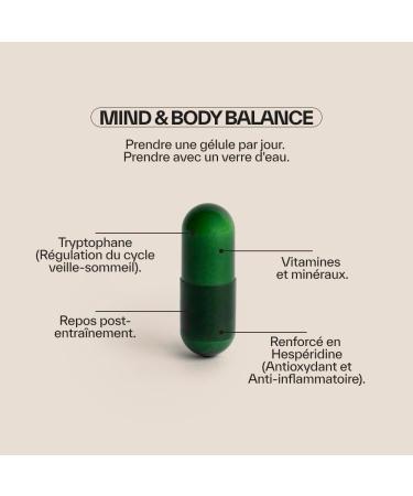 NDL Pro-Health Mind & Body Balance - Tryptophan Supplement with Magnesium and Vitamin B6 Stress Relief Sleep Wellness Physical and Mental Wellness 30 Capsules by Rafa Nadal - Buy Online on GoSupps.com
