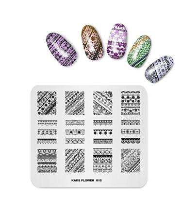 Alexnailart Nail Stamping Plate Flower Lace Multi-Pattern Stamping Template Print Image Nail Art Stamper Scraper Nails Tool FL010