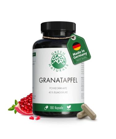 Pomegranate Extract (180 Capsules 650mg) with 40% Ellagic Acid - German Production - 100% Vegan & Without Additives - Stock for 2 Months