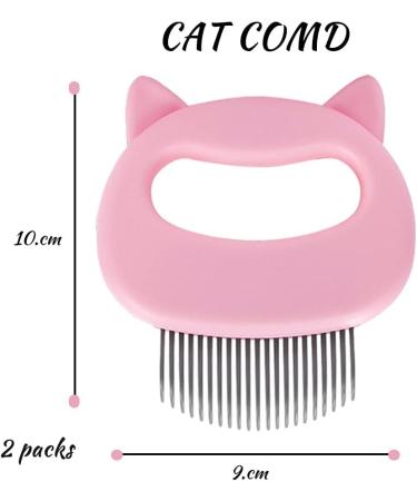 Xixiran Cat Brush - 2PC Massage Comb Set for Pet Fur Care & Undercoat Removal | Relaxing Cat Grooming Tools - Buy Online on GoSupps.com