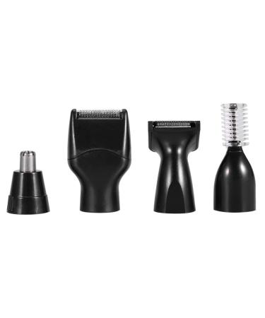 HURRISE 4 in 1 Rechargeable Men Nose Ear Temple Hair Trimmer with Electric Beard Eyebrow Clipper Shaving Kit 360 Degree Capture USB Charger Quick and Clean Shave