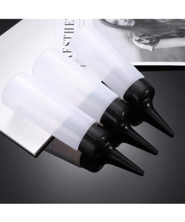 Buy 3-Piece Hair Coloring Container Set | Plastic Applicator Bottles with Angle Tip for Hairdressing & Salon Use | Empty Color Mixing Bottles - Buy Online on GoSupps.com