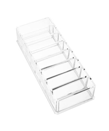 STOBAZA Acrylic Display Risers Acrylic Eyeshadow Organizer Storage Holder Makeup Box Lip Gloss 25x9cm Transparent Color