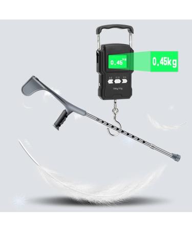 Aluminum Forearm Crutches Lightweight Non-Slip Crutches for Adults Height Adjustable Folding Crutches for Walking Balanced Walker Medical Mobility Accessories Decorate Lucky Star Black - Buy Online on GoSupps.com