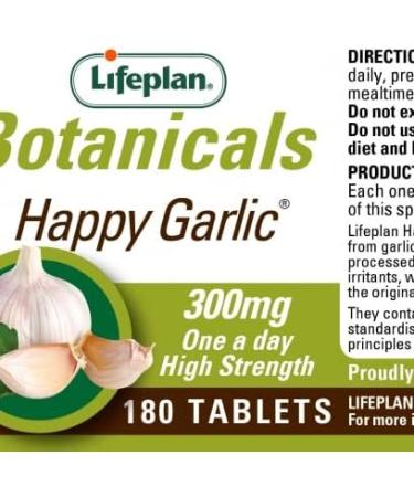 Lifeplan Happy Garlic 300mg - 180 Tablets | Immune Support | Cardiovascular Health - Buy Online on GoSupps.com
