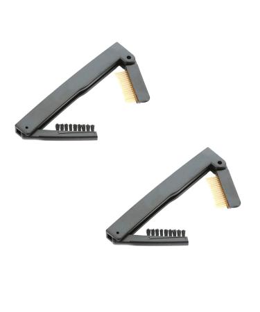 Professional Fashion Makeup Steel Needle Mascara Guide & Eyelash Comb - Dual Folding Cosmetic Tool for Perfect Eyebrows & Lashes - Buy Online on GoSupps.com