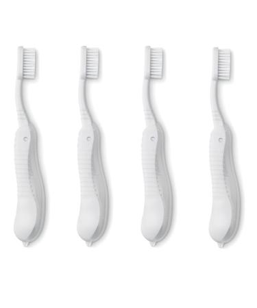 Manual toothbrush brush toothbrush travel sets various colors set of 4 from noTrash2003 (white)