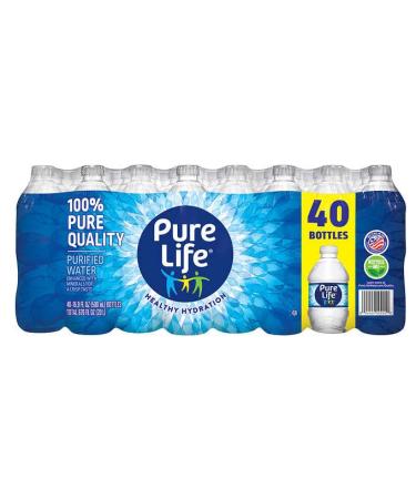 Nestle Waters Nestle Pure Life Purified Water (16.9oz / 40pk), 676 Fl Ounce