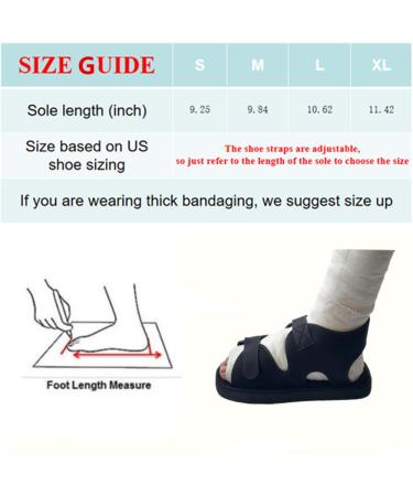 Post Op Shoe | Waterproof Recovery Plaster Shoe | Unisex Adjustable Lightweight Cast Cover | Small Black - Buy Online on GoSupps.com