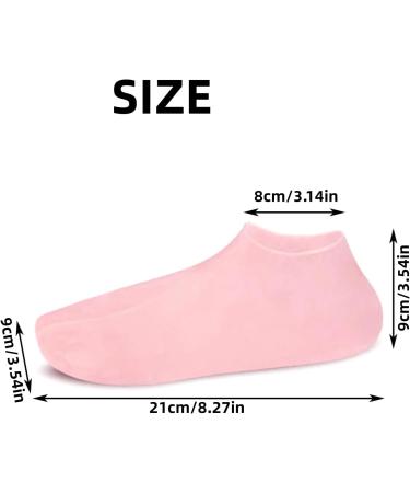 Buy Silicone Socks for Moisturized Feet | 2 Pairs Pink Rose & Skin Color for Dry Cracked Skin - Buy Online on GoSupps.com