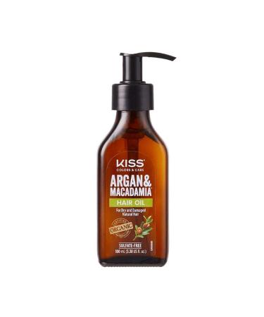 KISS Argan & Macademia Reparative Hair Oil Serum 100mL - Nourishing Hair Treatment - Buy Online on GoSupps.com