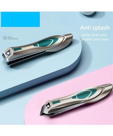 BANDKIT Anti Splash Nails Clipper Stainless Steel Sharp Fingernail Cutter Hard Nail Scissor Large Pedicure Oblique Mouth Manicure Tools(Black Medium Flat) - Buy Online on GoSupps.com