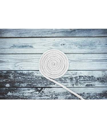 Tommy Docks 15ft Dock Line - 3/8 in Thick Double Braided Nylon Rope - 400 lb Break Strength - White - Buy Online on GoSupps.com