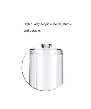 Round Cotton Storage with Lid - Acrylic Transparent Makeup Remover Organizer for Cosmetics - Buy Online on GoSupps.com
