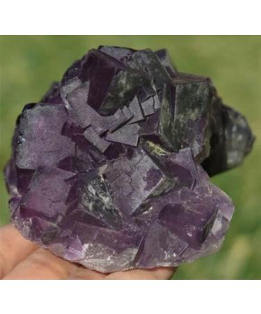 105mm 1LB 3OZ Natural Purple Fluorite Cube Free Shape Beautiful Crystal Home Goods - Buy Online on GoSupps.com