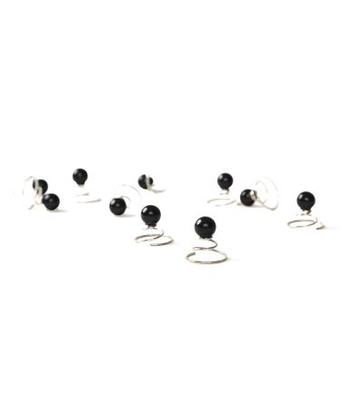10 x Pearl Curlies - Black Hair Accessories for Brides - 8mm Bridal Hair Set - Buy Online on GoSupps.com