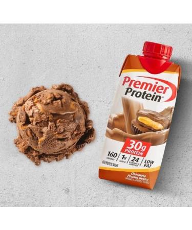 Premium Chocolate Peanut Butter Protein Shake - 30g Protein Ready to Drink 6 Pack Bundle - International Shipping - Buy Online on GoSupps.com