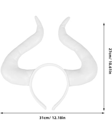 Ciieeo Devil Horns Headband Black: Cosplay Horn Hair Hoop Demon Headpiece Devil headband for Halloween Party Hair Accessory White - Buy Online on GoSupps.com