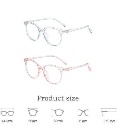 kurkip Blue Light Blocking Silica Glasses Computer Glasses for Women Men Kids Teens Eye Protection Unbreakable Frame Anti-Blue Ray Glasses With Case Anti UV400 & Eyestr - 2Pcs - Buy Online on GoSupps.com