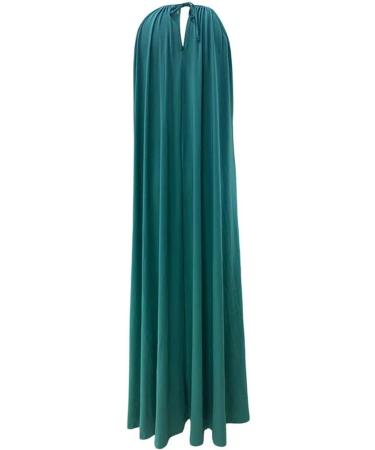 Women Halter Long Dress Evening Party Summer Clothes Sleeveless Hollowed Loose Swing Dress Holiday A M - Buy Online on GoSupps.com