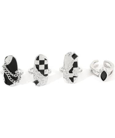 Metal Adjustable Nail Art Set Combination Joint Women Party Jewelry Metal Open Nail Set Alloy Material Finger Tip Men - Buy Online on GoSupps.com