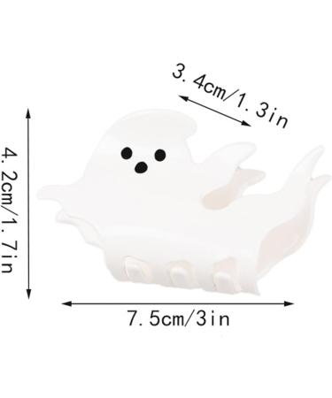 Ghost Hair Clip | Halloween Hair Clips for Women - Halloween Hair Claw Clips Black Hair Clips Cute Halloween Hair Accessories Bat Spider Web Hairpins Hair Grips Jaw Clips for Costume Pochy White Wandering Ghost - Buy Online on GoSupps.com