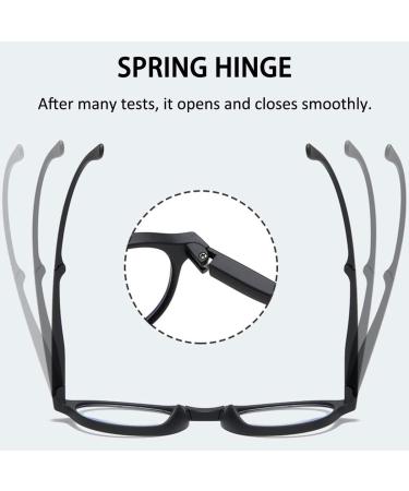 Koosufa Foldable Anti Blue Light Round Reading Glasses for Men & Women - Lightweight Feather Hinges - Buy Online on GoSupps.com