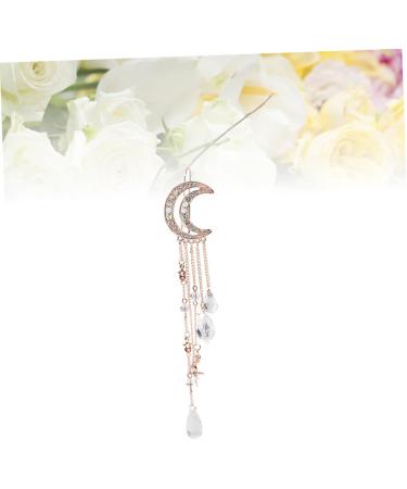 minkissy Bridal Hair Clip Headwear for Women Tiara for Girls Crystal Charms Hair Clip Tassel Hair Pin Bead Tassel Barrette Hair Accessories Tassel Drop Hair Clip Moon Hair Barrette Headgear - Buy Online on GoSupps.com