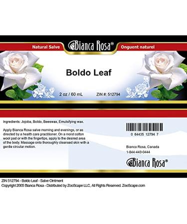Boldo Leaf Salve Ointment - 2 oz | Natural Relief & Healing | International Shipping Available - Buy Online on GoSupps.com