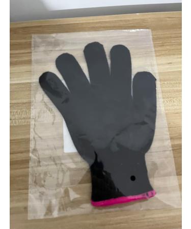 Professional Heat Resistant Styling Glove - Curling Wand & Flat Iron Heat Blocking - Left & Right Hand - Pink Edge - 1 Piece - Buy Online on GoSupps.com