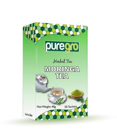 Puregro Herbal Moringa Tea (20 Tea Bag) 40g - Buy Online on GoSupps.com