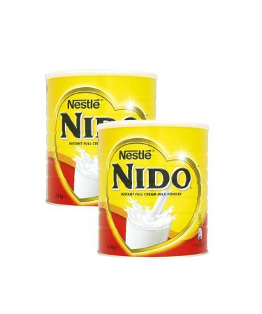 Nestle Nido Instant Full Cream Milk Powder For Coffee And Tea Beverages No Added Preservatives or Colours Dry Whole Milk With Vitamins And Minerals - Multiple Packs 2.5KG tin (PACK OF 2)