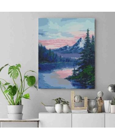 4 Pack Moon and Mountains Cross Stitch Kits for Adults - DIY Embroidery Needlepoint | 12x16inch | Beginner Friendly | SZX01-001 - Buy Online on GoSupps.com