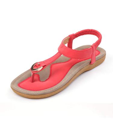 New women's sandals with a flat heel summer-in-case single shoes women's house shoes with soft floor sandals (size: 11 code) B 4Code