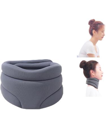 Soft Foam Neck Brace Universal Cervical Collar Neck Brace for Neck Pain Relief Adjustable Neck Support Brace for Sleeping Wraps Keep Vertebrae Stable and Aligned yl-105023(Gray) Grey
