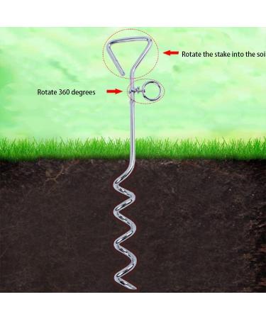 2 X 16" Heavy Duty Ground Spike Stake (41cm) Dog Chains for outside Dog Tie Out Cable Steel Spiral Dog Tether Outdoor Dog Camping Accessories (Stake Only 2 X 41cm) - Buy Online on GoSupps.com