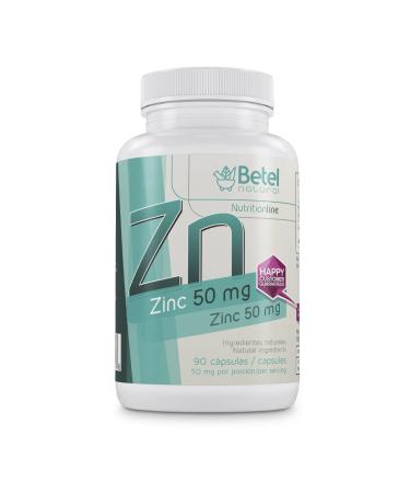 Premium Quality Zinc by Betel Natural - 50 mg per Serving - 90 Caps