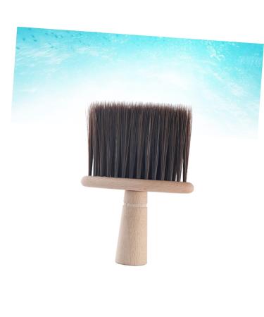 Minkissy 1pc Brown Barber Brush - Hair Salon Shaving Brush for Hair Cleaning & Styling | International Shipping Available - Buy Online on GoSupps.com
