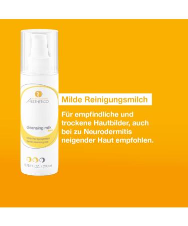 AESTHETICO Cleansing Milk 200ml - Mild Soap-Free Cleanser for Dry & Neurodermatitis Skin | Buy Internationally - Buy Online on GoSupps.com