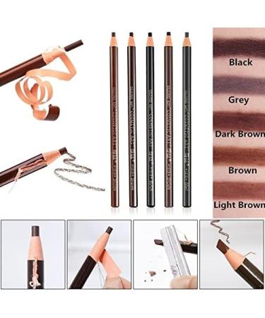 Eyeliner 1pc Eyebrow Pen Waterproof Permanent Makeup Eye Brow Pencil Positioning Lip Dark Brown Eyebrow Black Felt EyelinerBrown - Buy Online on GoSupps.com
