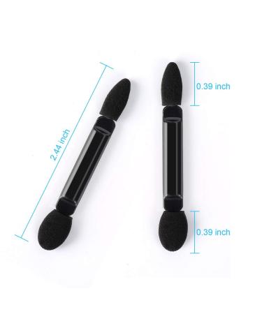 AaKode 50PCS Disposable Double Head Eyeshadow Sponge Brushes Cosmetic Tool  Professional Dual Sides Eyeshadow Brushes Makeup Applicator(Size: 2.44 inch  Color: Black)11 50pcs-short handle Black - Buy Online on GoSupps.com