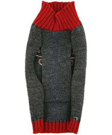 Christmas Dog Sweater - Warm Turtleneck Knitwear for Puppies | Gray Reindeer Pattern | Perfect Holiday Gift - Buy Online on GoSupps.com