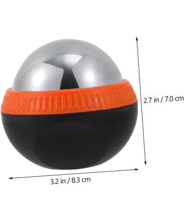 Lurrose Stainless Steel Massage Ball - Face & Foot Massager Hot & Cold Roller for Muscle Relief - 8.3x7.5x7cm - Buy Online on GoSupps.com