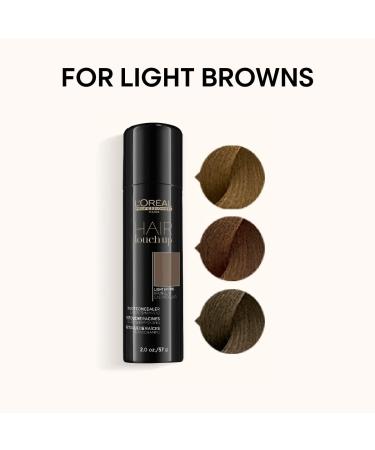 L'Oreal Professionnel Hair Root Touch Up Spray - Temporary Color for Brunettes - Light Brown - 2 Oz - Buy Online on GoSupps.com